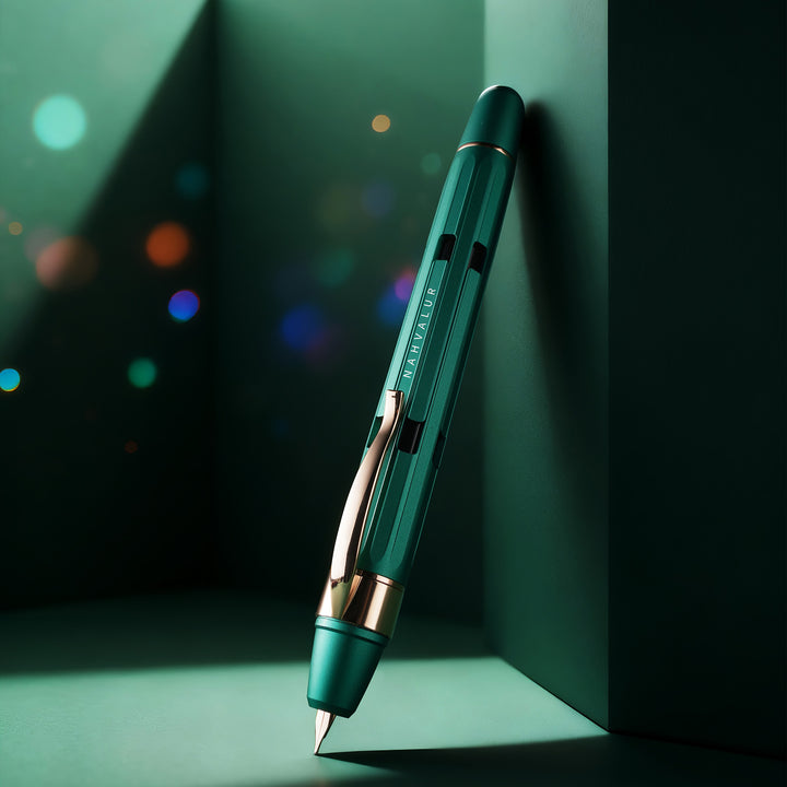 Nahvalur Eclipse Emerald And Ruby Fountain Pens