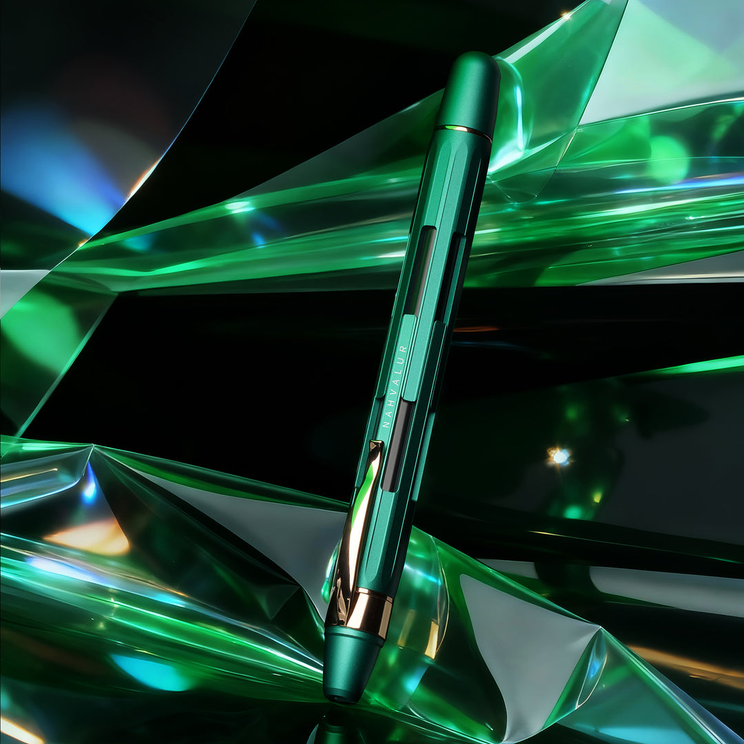 Nahvalur Eclipse Emerald And Ruby Fountain Pens