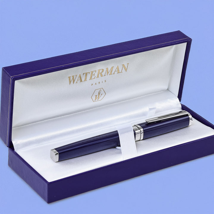 Waterman Exception Slim Blue With Silver Trim Fountain Pen
