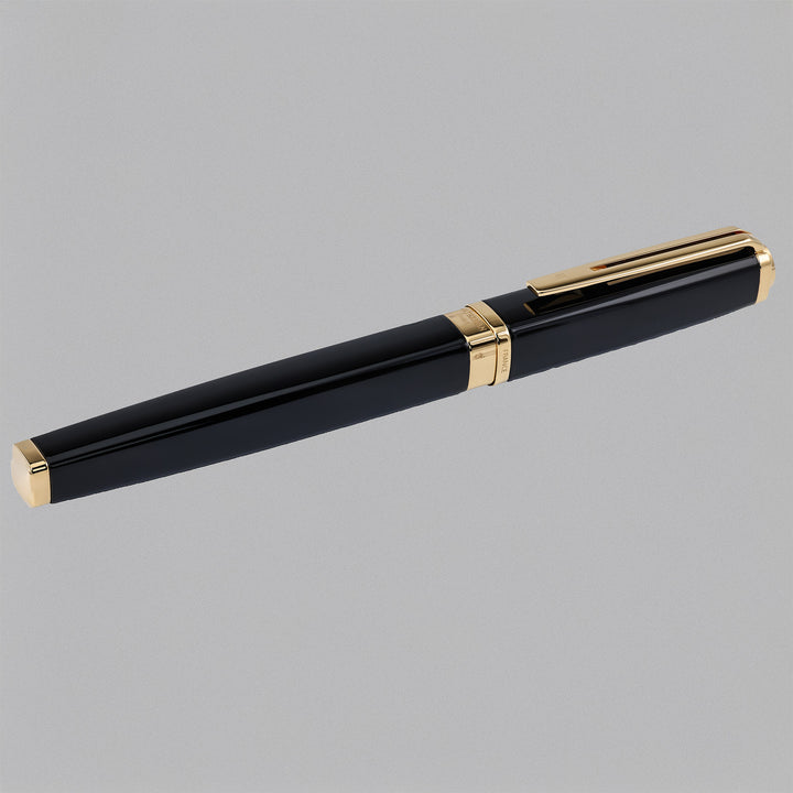 Waterman Exception Slim Black With Gold Trim Rollerball