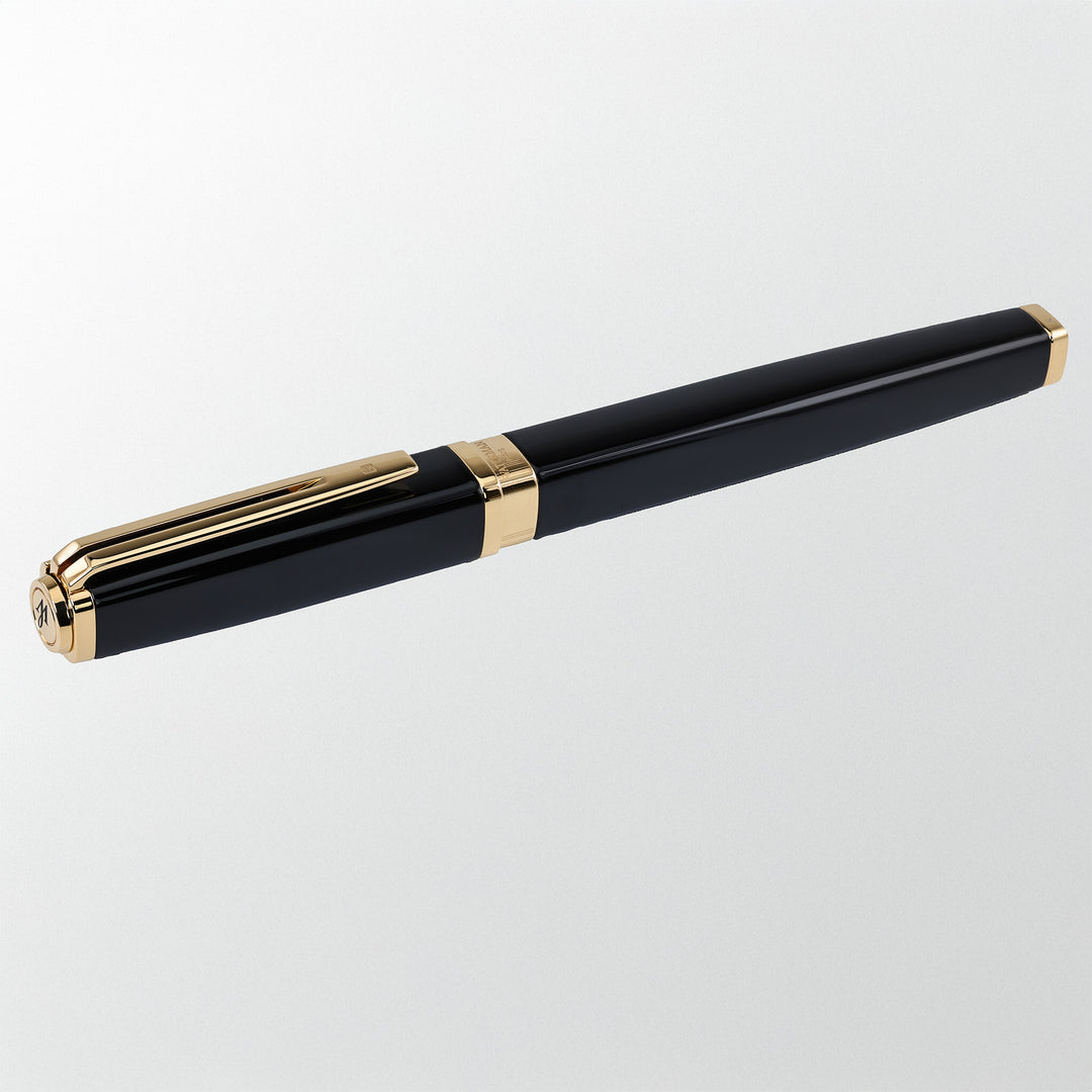 Waterman Exception Slim Black With Gold Trim Rollerball