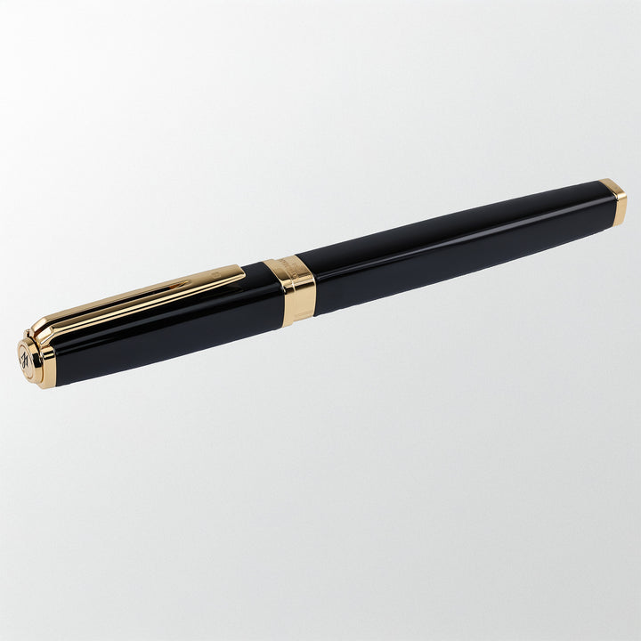 Waterman Exception Slim Black With Gold Trim Rollerball