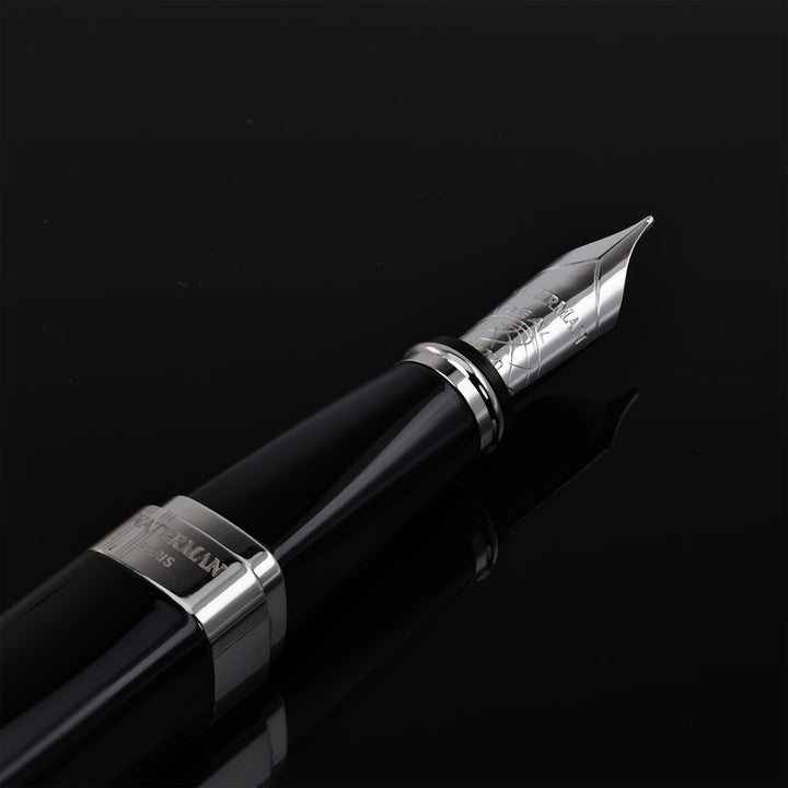 Waterman Exception Slim Black With Silver Trim Fountain Pen
