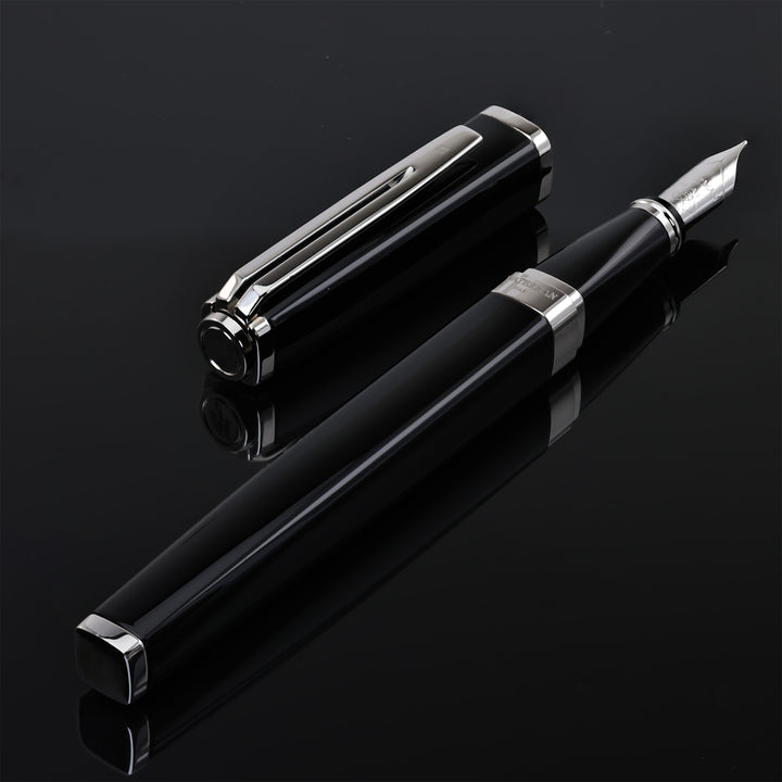 Waterman Exception Slim Black With Silver Trim Fountain Pen