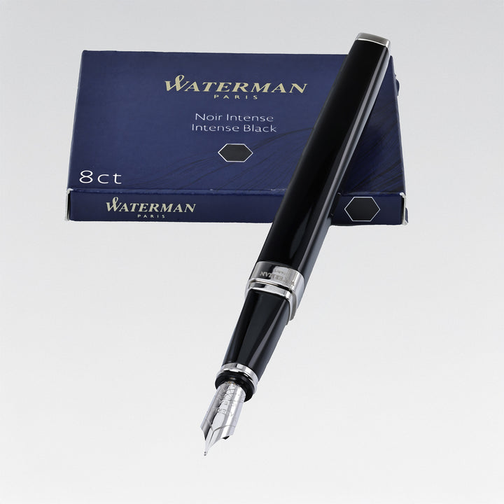 Waterman Exception Slim Black With Silver Trim Fountain Pen