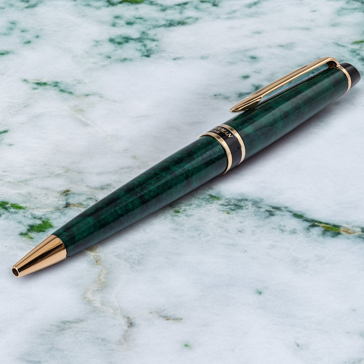 Waterman Expert Emerald Green Marble Ballpoint