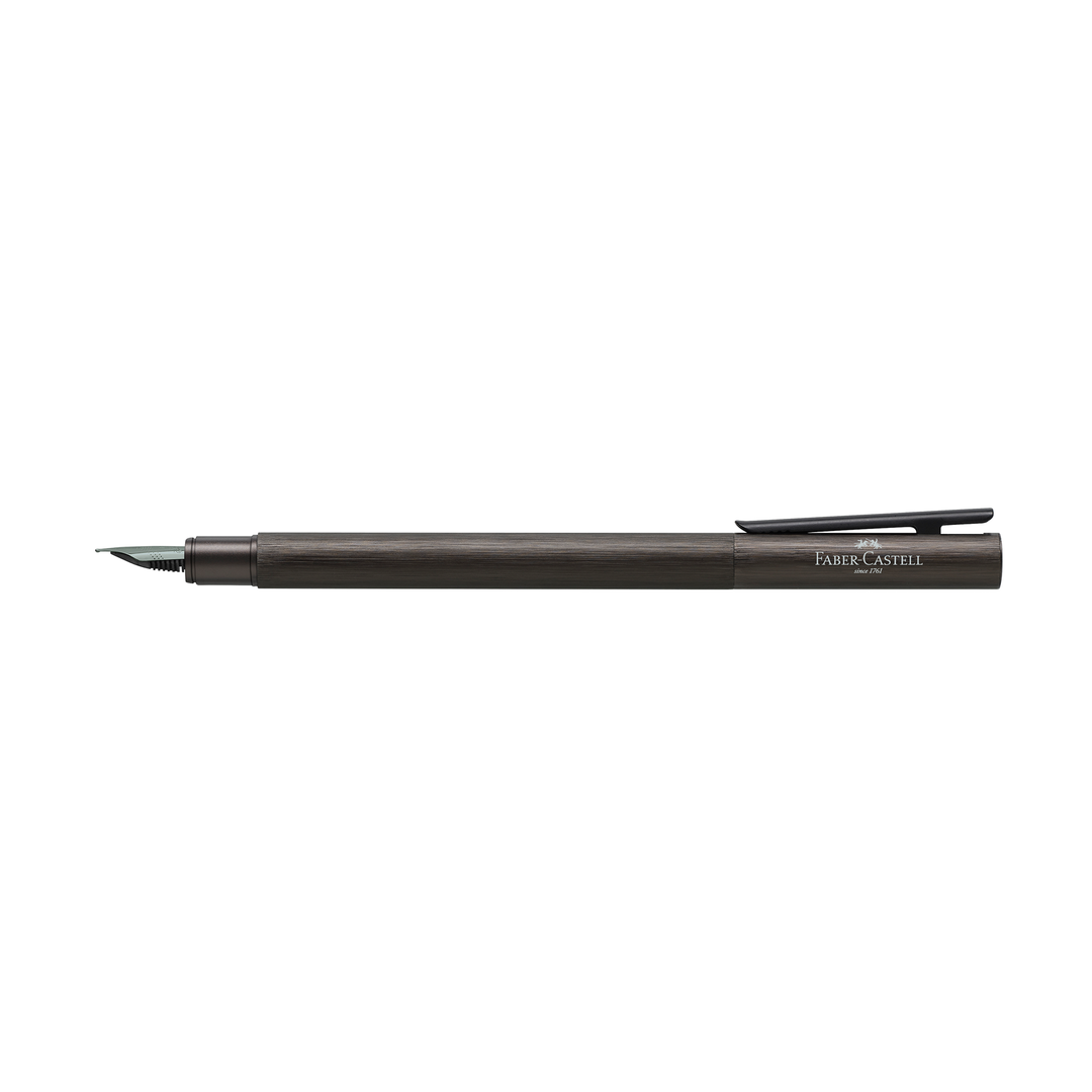  Faber-Castell Loom Fountain Pen - Gunmetal - Matte - Broad Nib