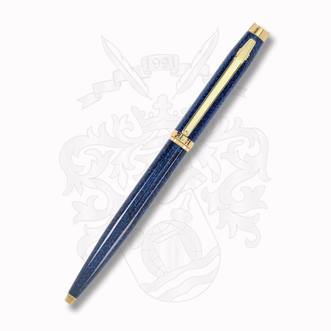 Elysee Finesse Blue Lacquer Intarsia Ballpoint