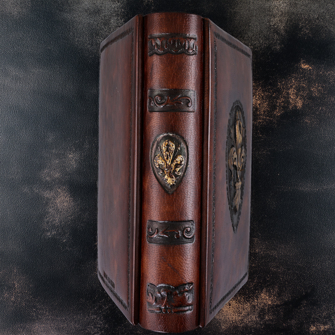 Fleur-de-lys Italian Refillable Leather Journal