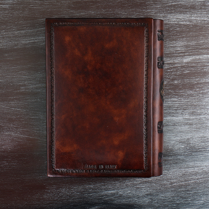 Fleur-de-lys Italian Refillable Leather Journal