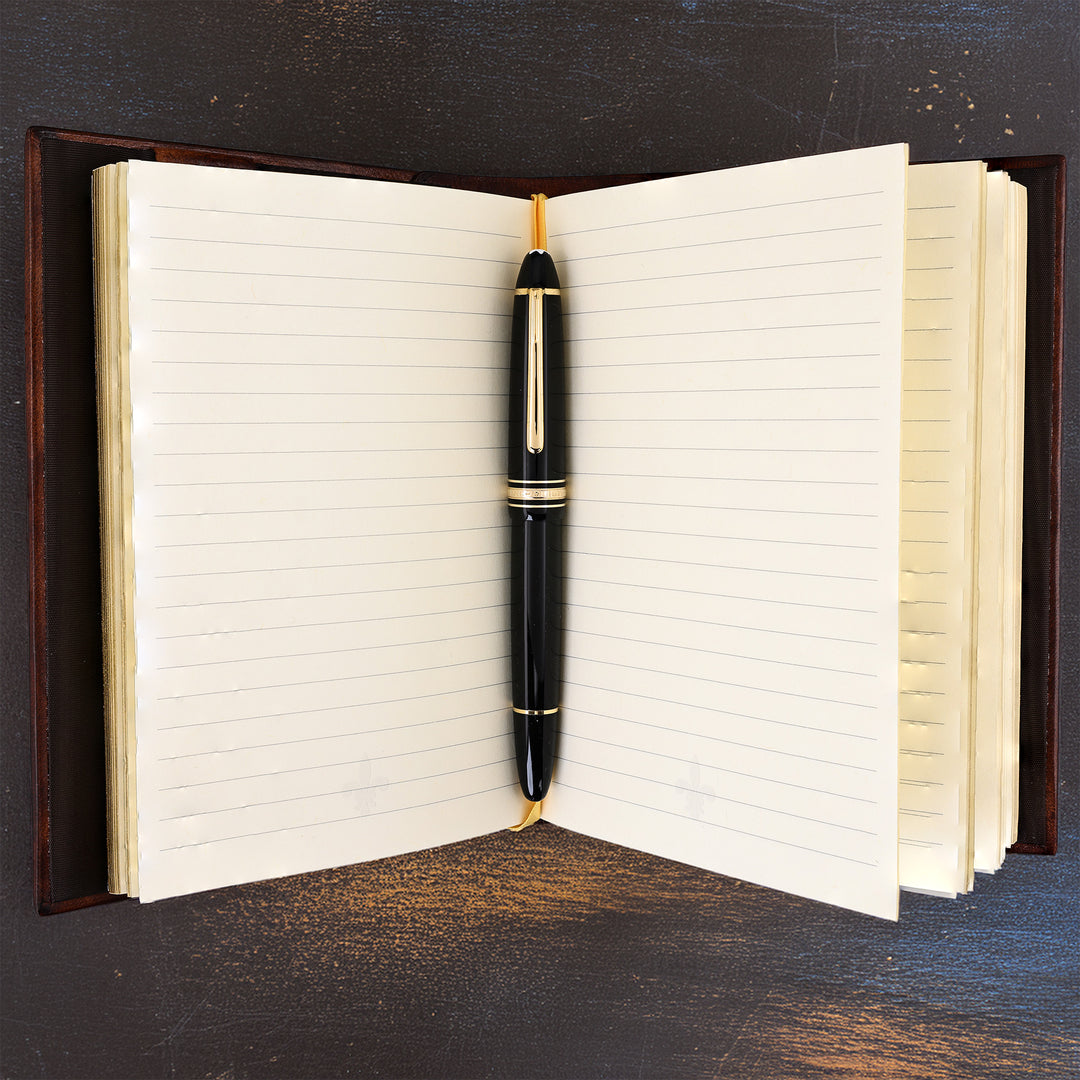 Fleur-de-lys Italian Refillable Leather Journal