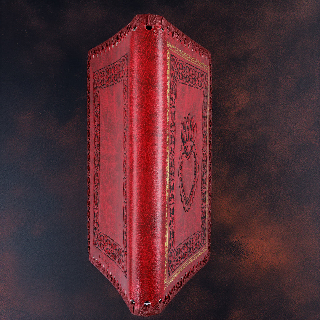 Iconic Heart Red Leather Refillable Journal – 5" x 7" | Fiorentina Italy