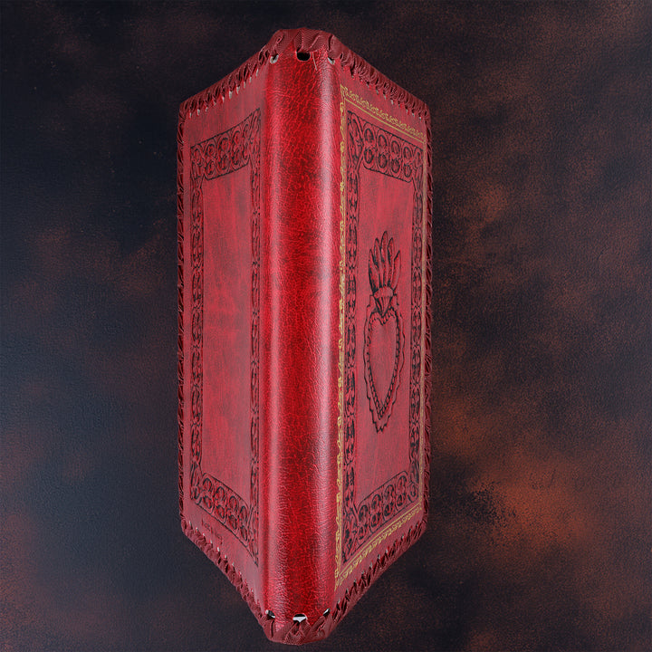 Iconic Heart Red Leather Refillable Journal – 5" x 7" | Fiorentina Italy