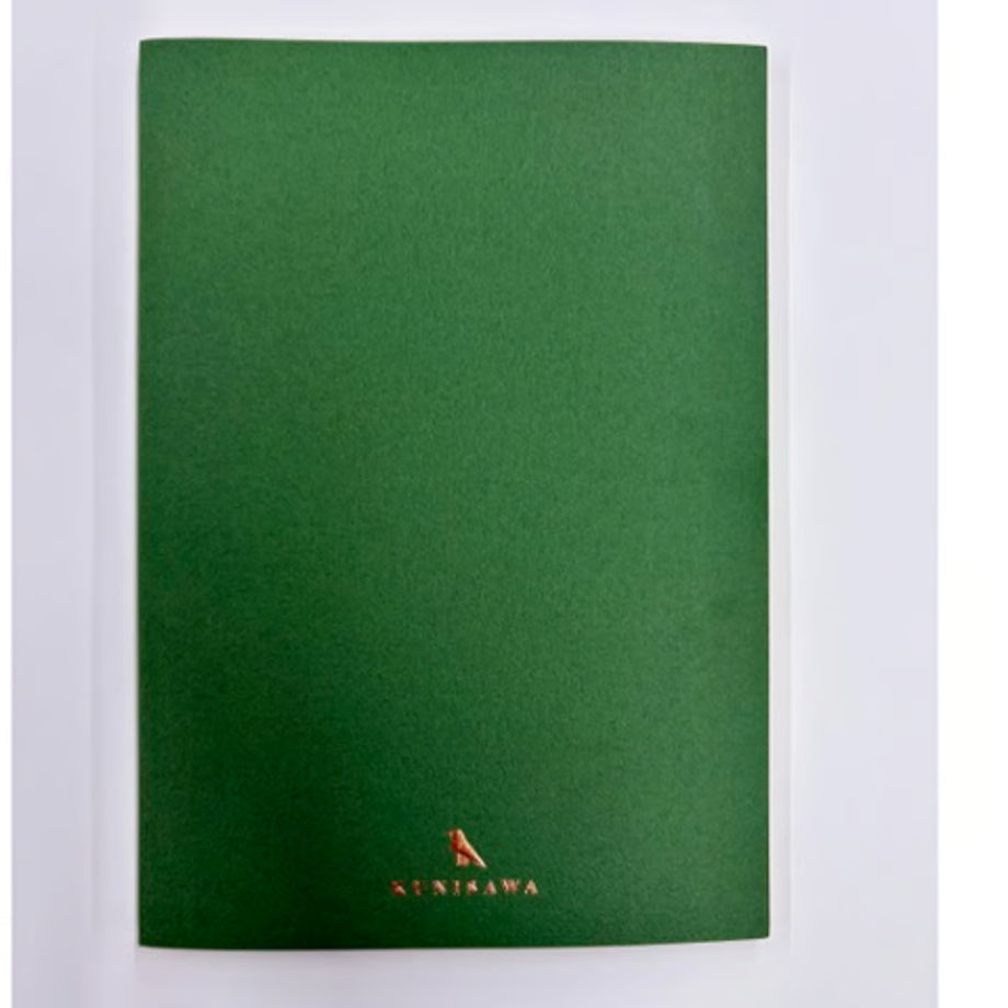 Premium Japanese Paper Slim Notebook - Forest Green A5 | KUNISAWA JAPAN