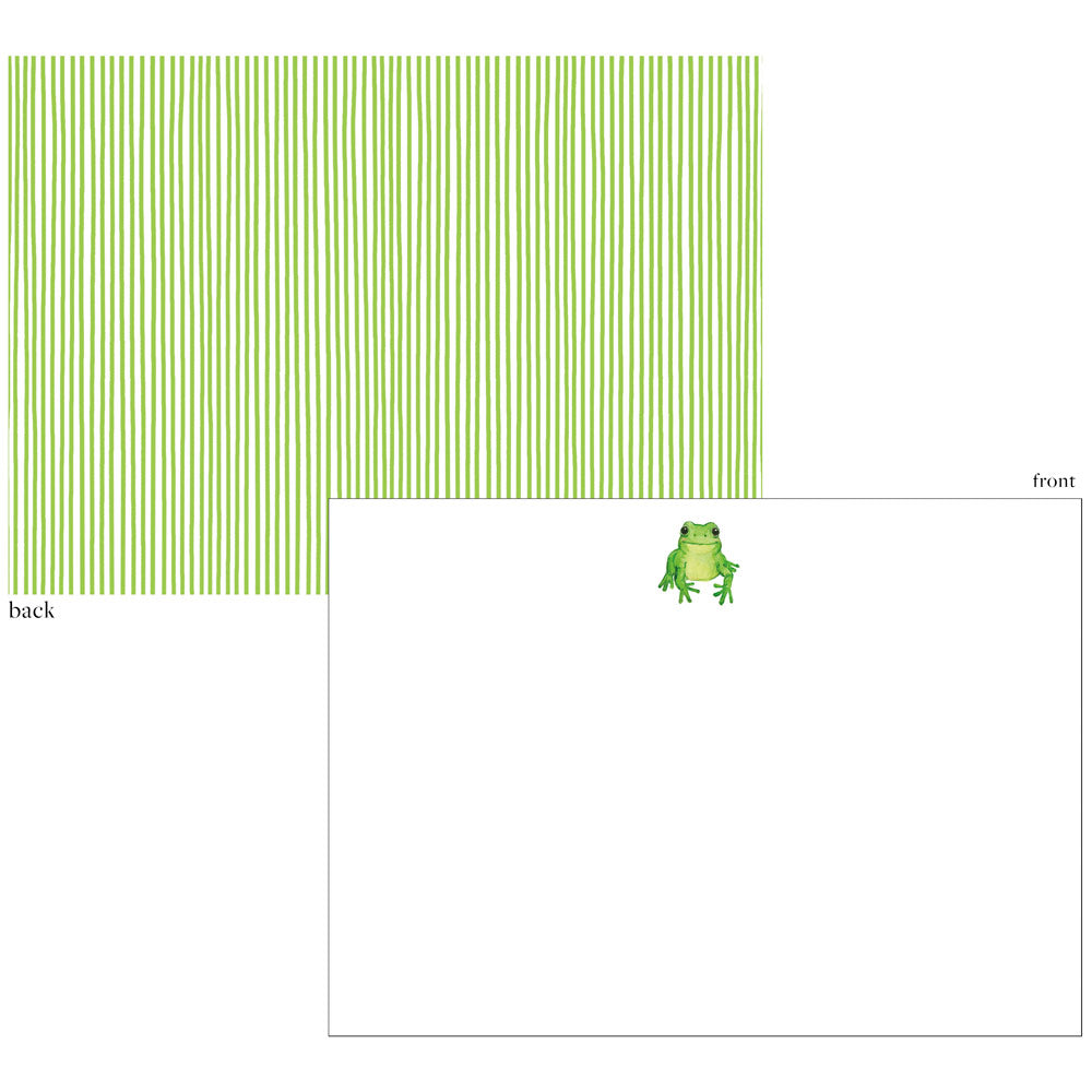 Froggy Correspondence Card  6.125"x4.87" (12 Flat Cards &amp; Envelopes)