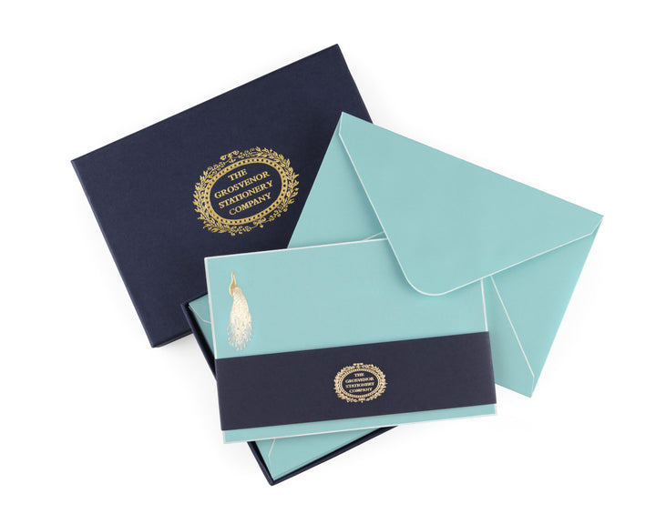 Grosvenor Cards &amp; Envelopes - Golden Peacock (10ct.)