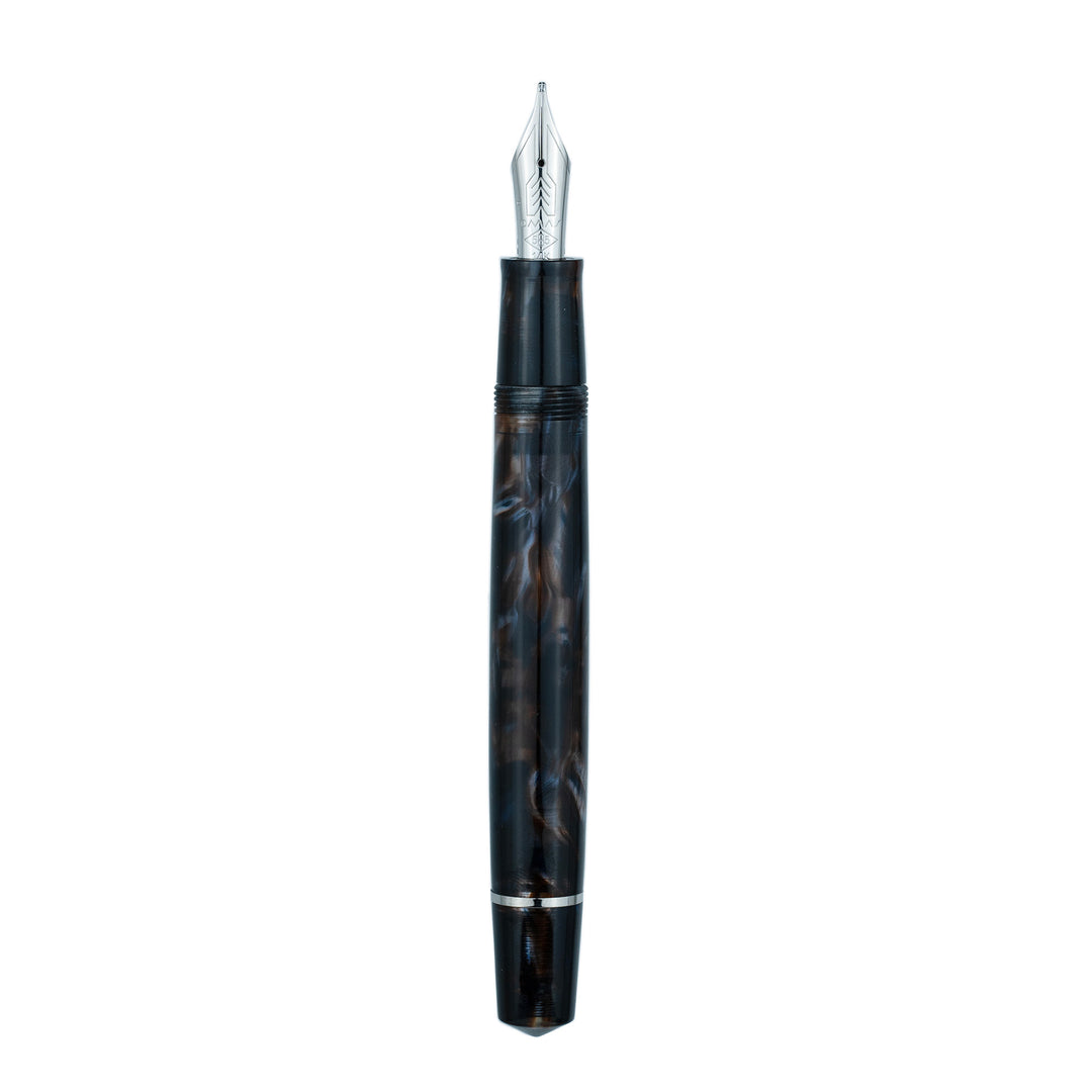 OMAS Bologna Galassia Fountain Pen With Silver Trim