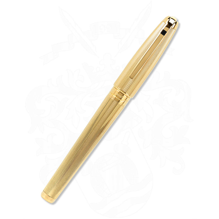 S.T. Dupont Olympio Gold with Barley Pattern Fountain Pen