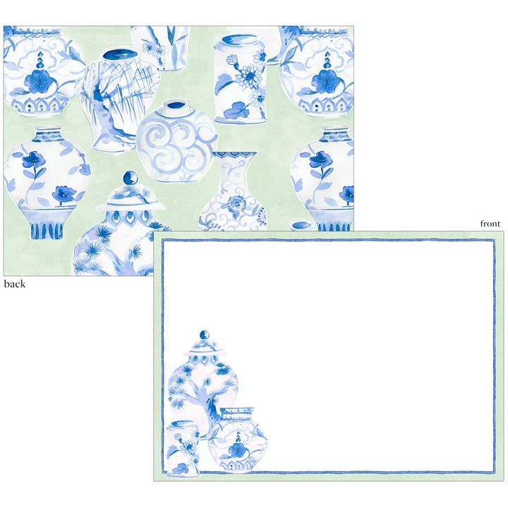 Glazed Porcelain Correspondence Cards 6.125"x4.875" (12 Flat cards &amp; envelopes)