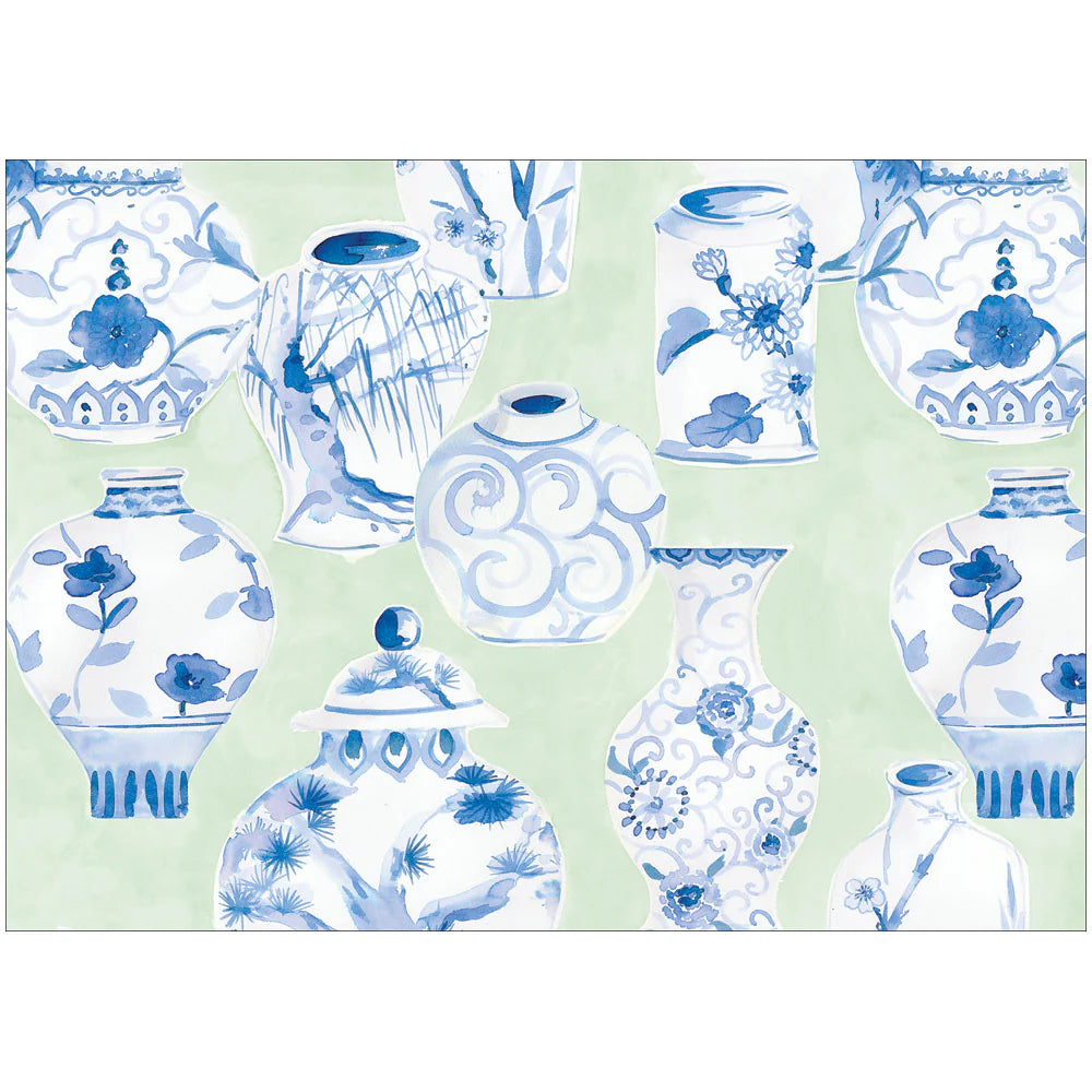 Glazed Porcelain Correspondence Cards 6.125"x4.875" (12 Flat cards &amp; envelopes)