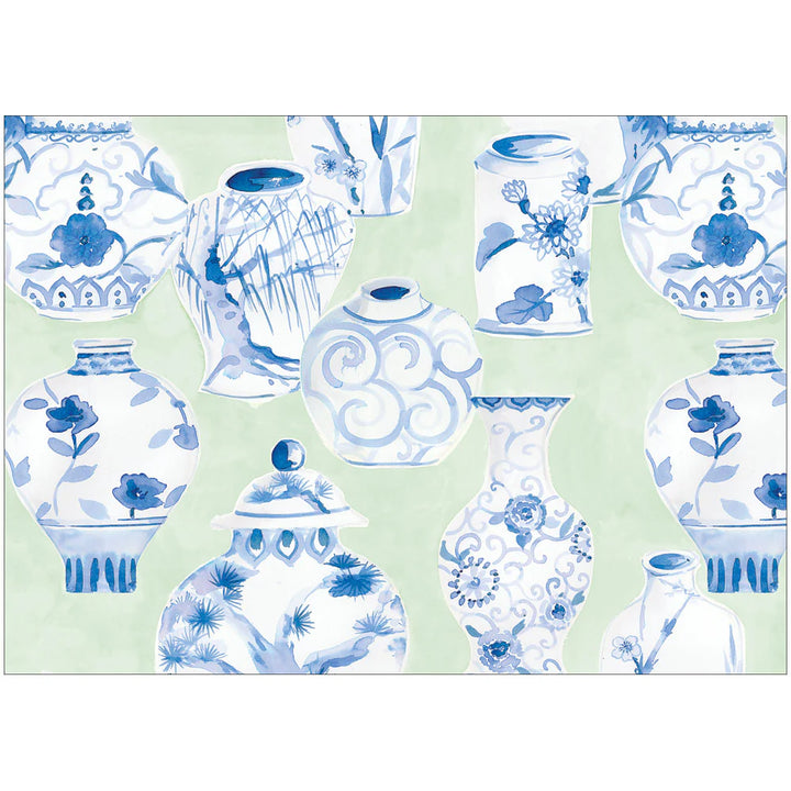 Glazed Porcelain Correspondence Cards 6.125"x4.875" (12 Flat cards &amp; envelopes)