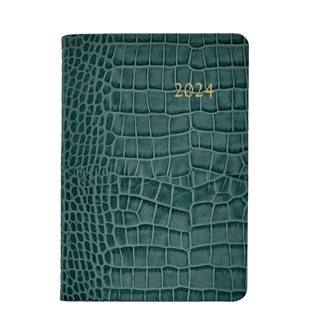 Graphic Image 2024 Datebook Daily Journal - Crocodile Leather