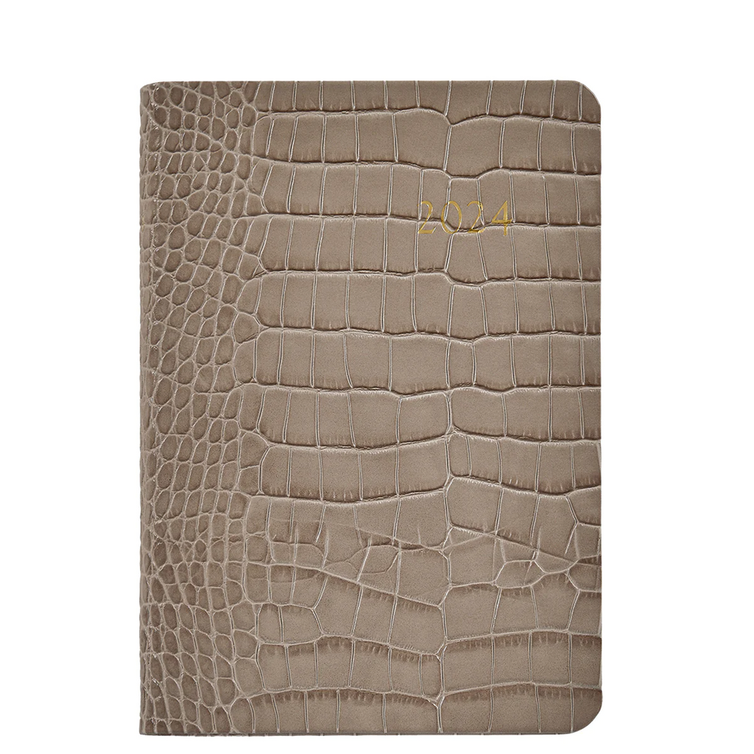 Graphic Image 2024 Datebook Daily Journal - Crocodile Leather