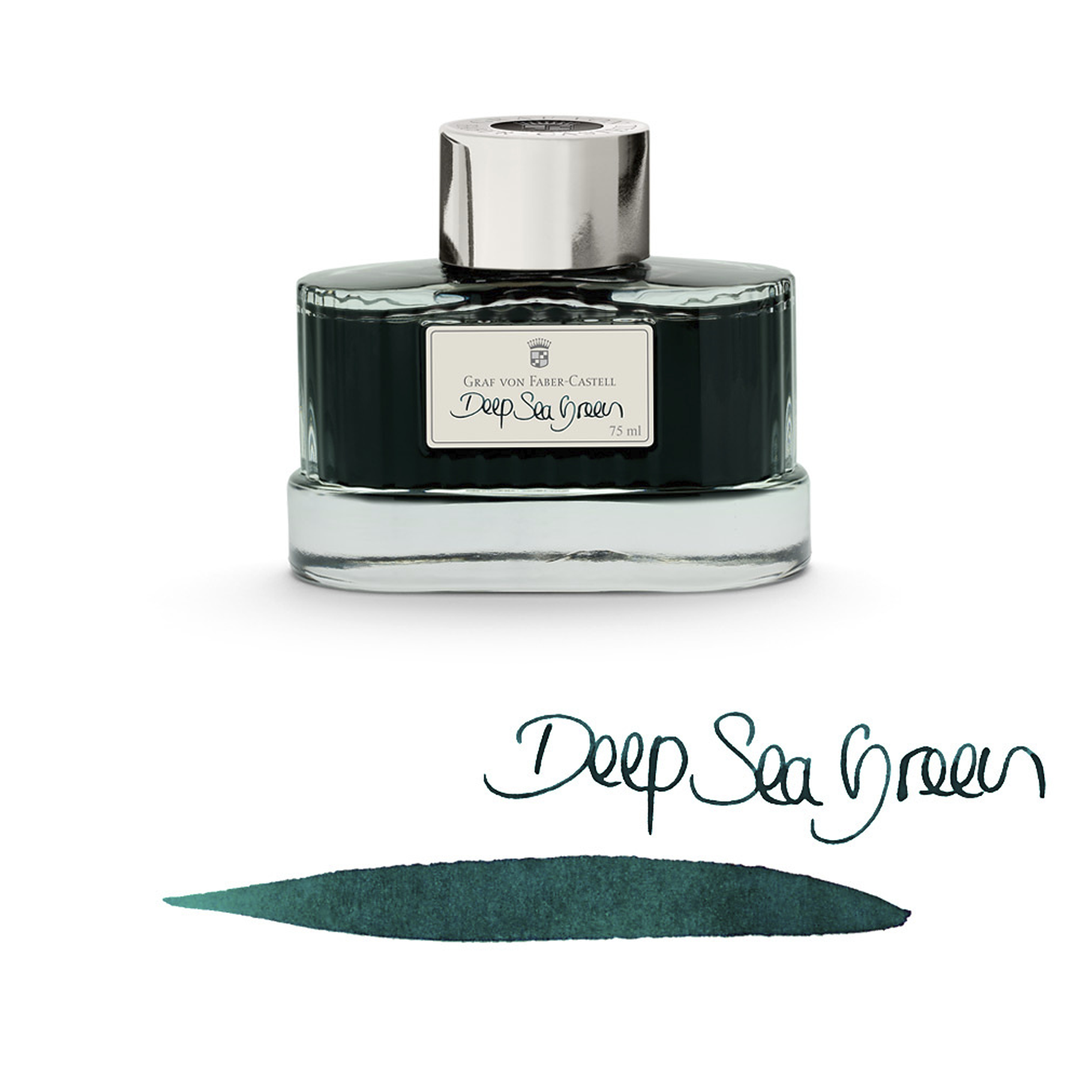 Graf von Faber-Castell 75ml Ink Bottle - Deep Sea Green