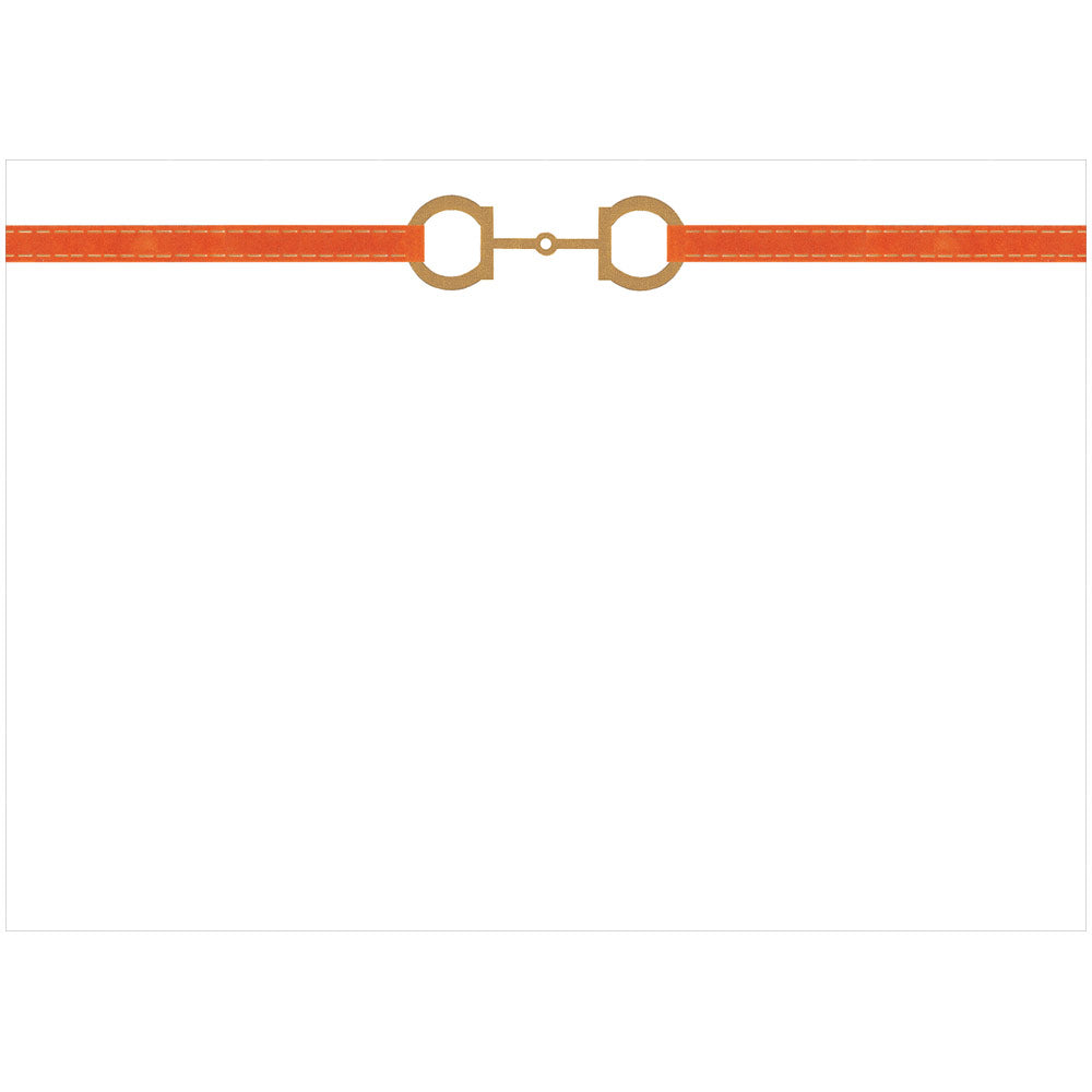 HORSE BIT COMBO FOIL Correspondence Card 6.125" x W 4.875" (12 Flat Cards &amp; Envelopes)