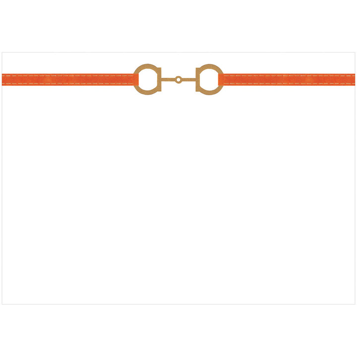 HORSE BIT COMBO FOIL Correspondence Card 6.125" x W 4.875" (12 Flat Cards &amp; Envelopes)