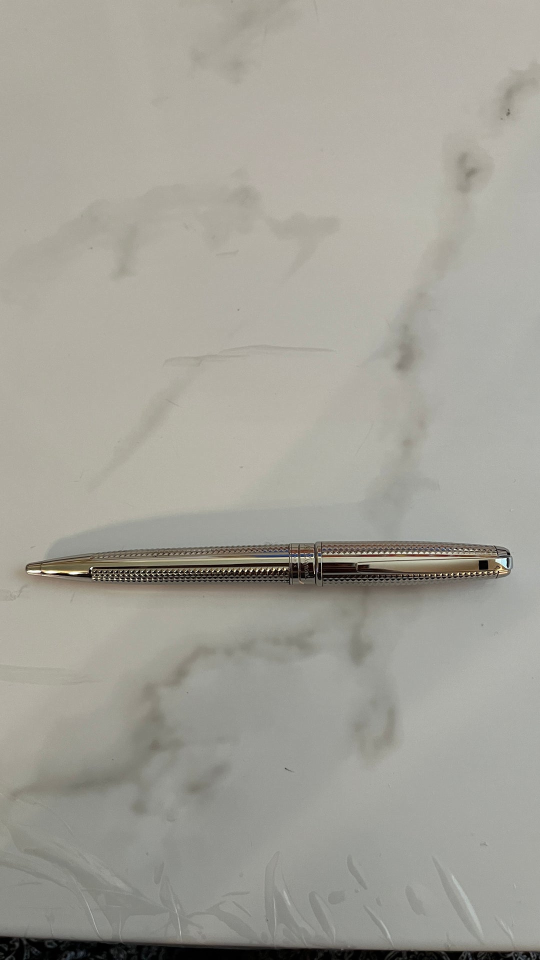 S.T. Dupont Olympio Silver Plated Ballpoint Pen