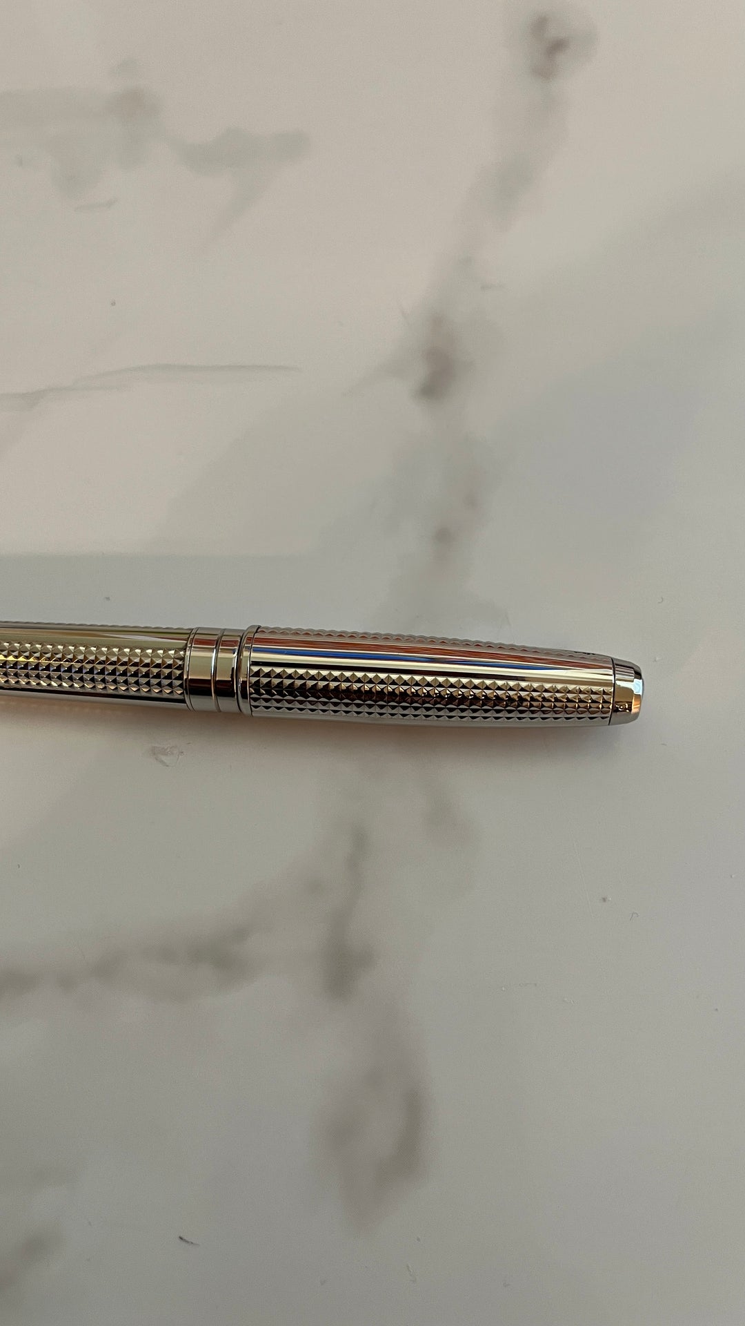 S.T. Dupont Olympio Silver Plated Ballpoint Pen