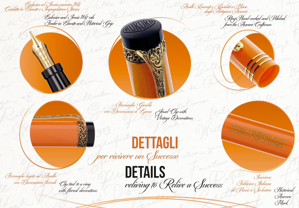 Aurora Internazionale Orange - Fountain Pen