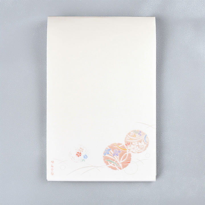 Japanese Paper Floral Design Embossing Notepad - Saya A5