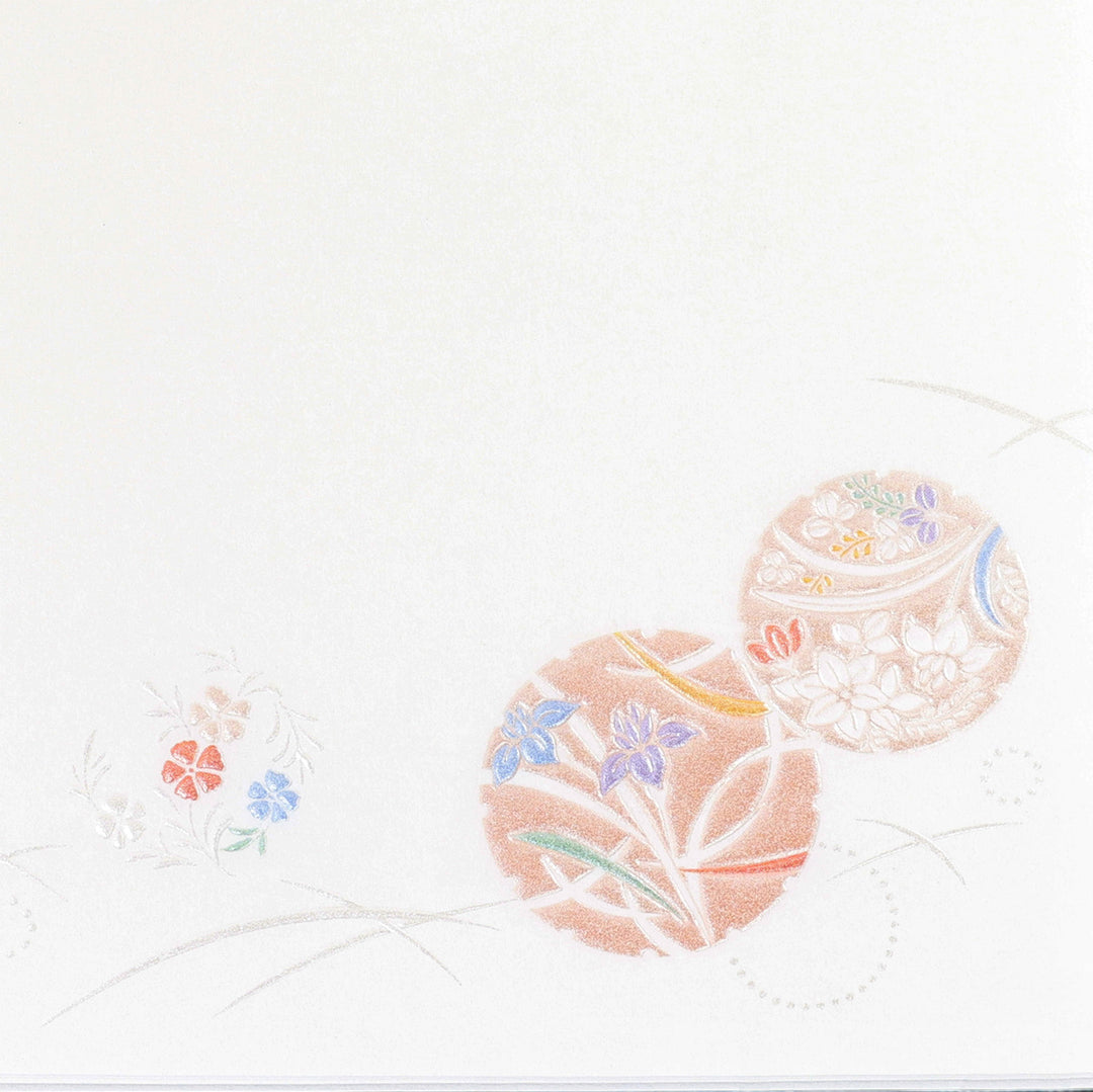 Japanese Paper Floral Design Embossing Notepad - Saya A5