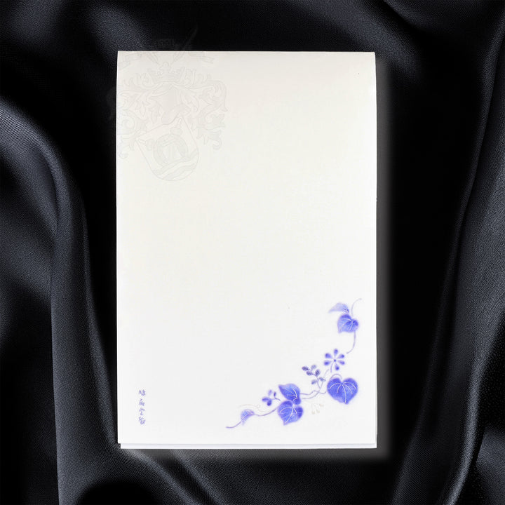 Japanese Paper Floral Design Embossing Notepad - Aizuki A5 | 鸠居堂