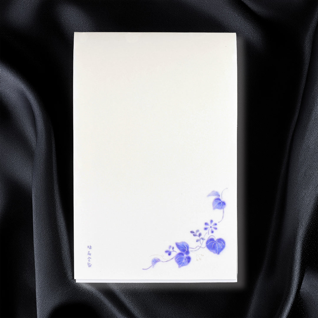Japanese Paper Floral Design Embossing Notepad - Aizuki A5 | 鸠居堂