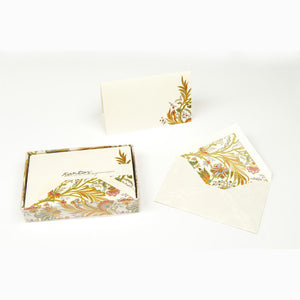 Italian Florentine Cipro Foldover Card & Envelope Set (10ct.) 3.35"x 5.31" I Kartos Italy
