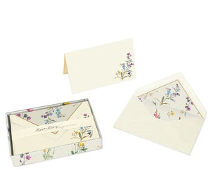 Italian Wild Flowers Foldover Card & Envelope Set (10ct.) 3.35"x 5.31" I Kartos Italy