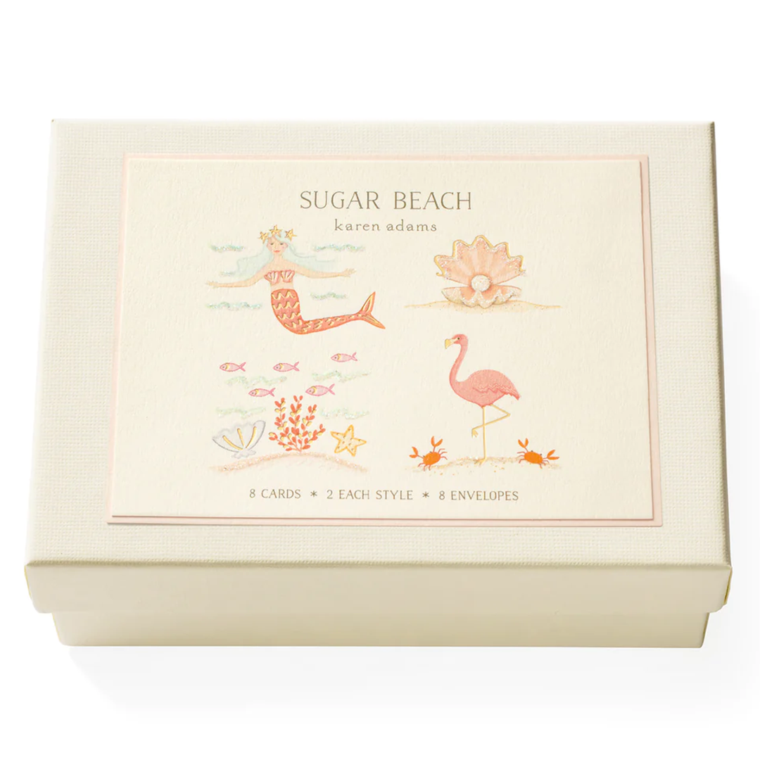 Karen Adams - Sugar Beach Notecard Box (x8)