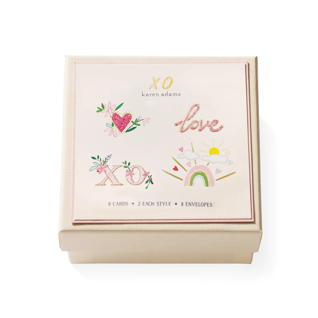 Hand-Glittered Gift Enclosure Box - Cards & Envelopes