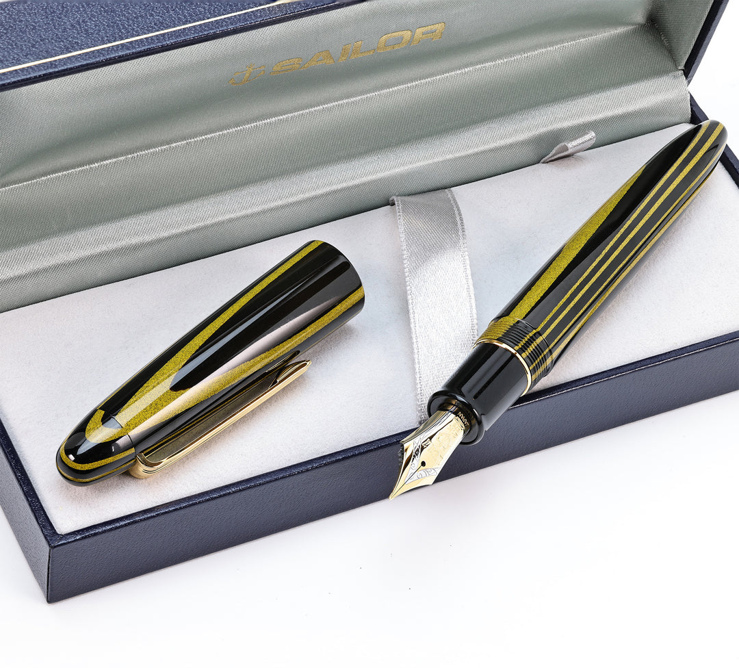 Sailor KOP The King of Pen Ebonite Laminated Gold-Black 21k Fountain Pen