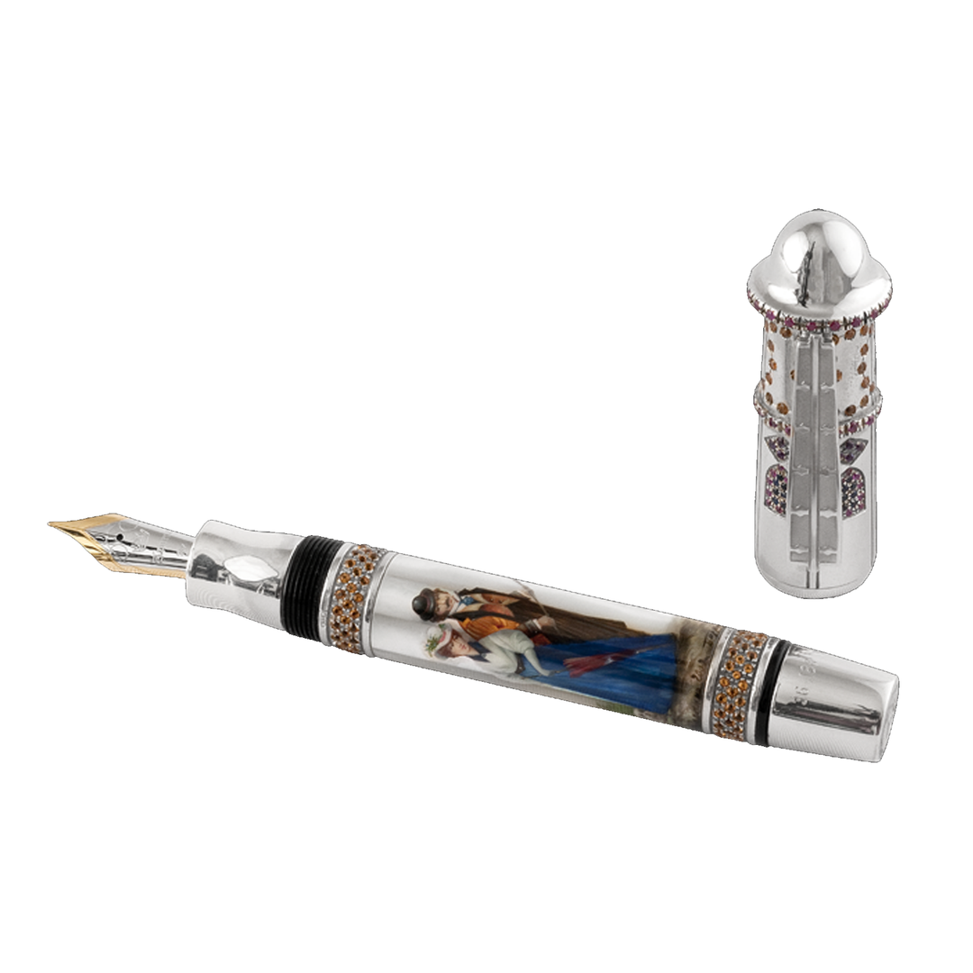 Krone Limited Edition Moulin Rouge Toulouse-Lautrec Sterling Silver Fountain Pen