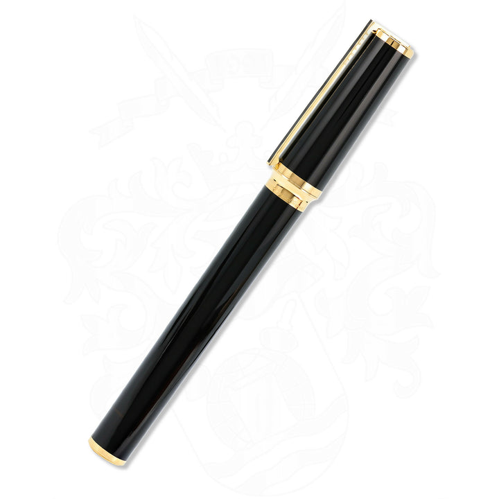 S.T. Dupont Montparnase Black Lacquer and Gold Fountain Pen