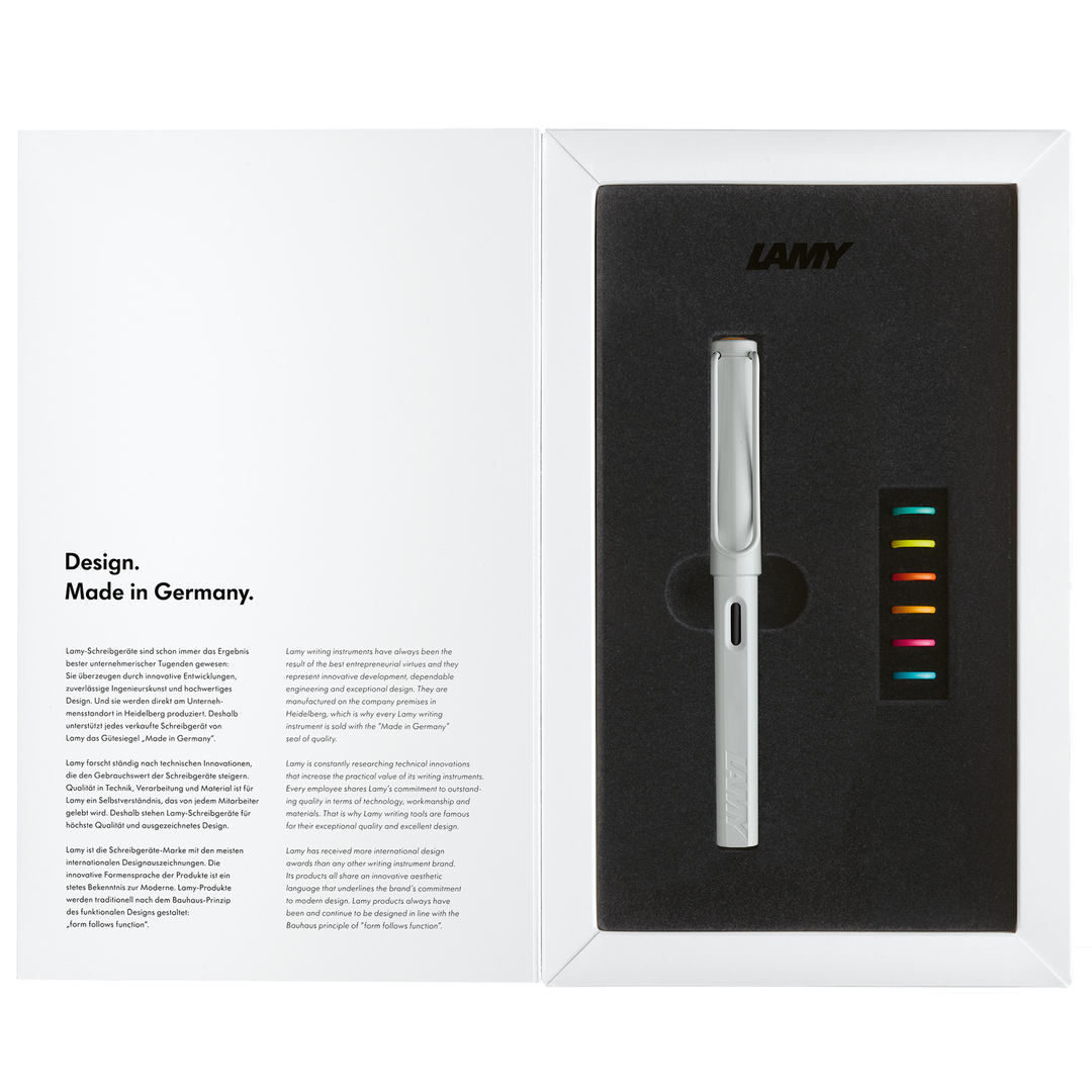 Lamy Safari Fountain Pen - All White Multi