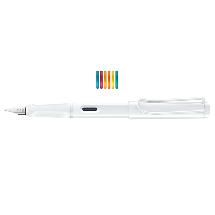 Lamy Safari Fountain Pen - All White Multi