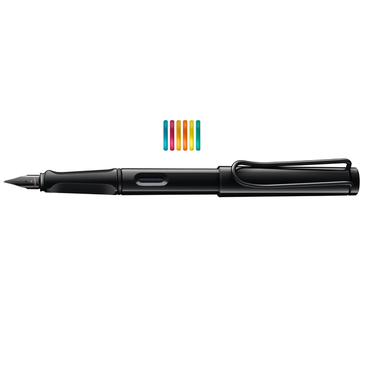 Lamy Safari Fountain Pen - All Black Multi