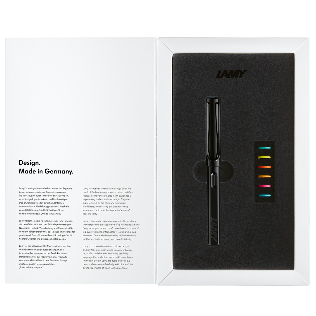 Lamy Safari Fountain Pen - All Black Multi