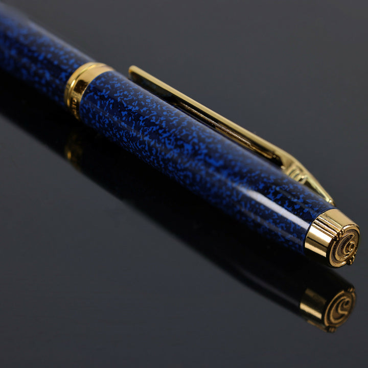 Elysee Finesse Blue Lacquer Intarsia Ballpoint