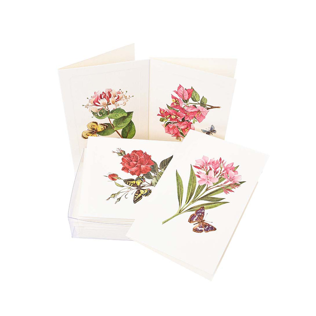Rossi 1931 Italian Stationery - Butterfly & Flower Folded Notecards